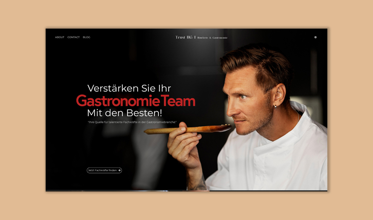 Screenshot of the Hotel & Gastronomy website homepage